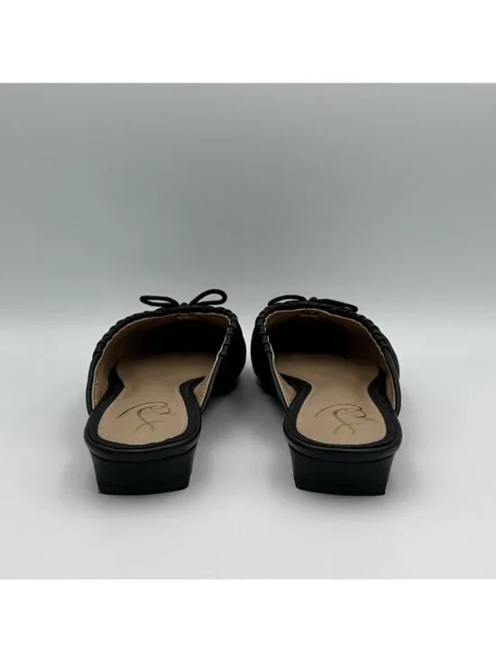 Sam Edelman Julia Pump Mule Women’s Size 10 Black Leather Pointed Flat Shoes - Picture 4 of 11